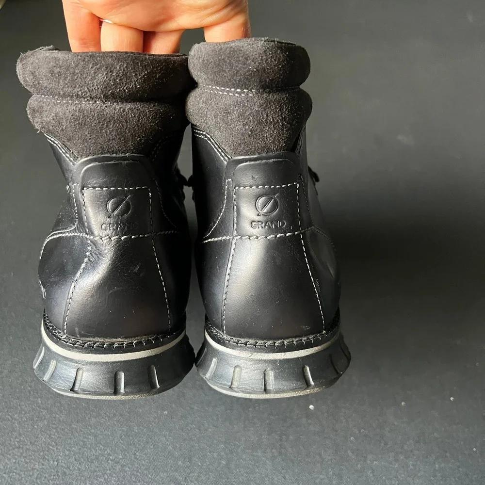 Cole Haan Zerogrand Mens Black Leather Boots C30103 Size 9.5 M